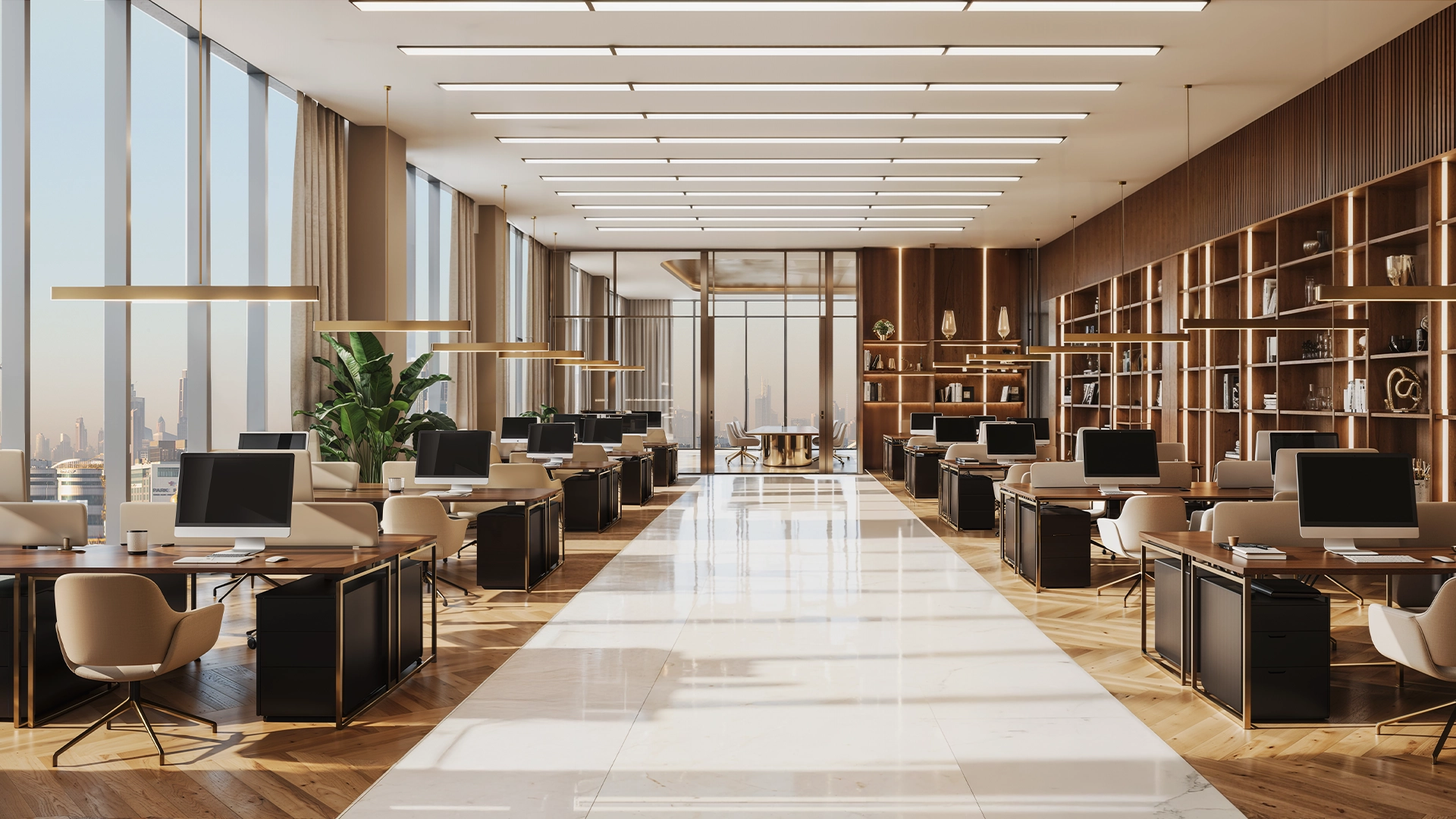 Luxury Dubai skyline banner showcasing premium real estate projects, modern towers, and world-class urban architecture